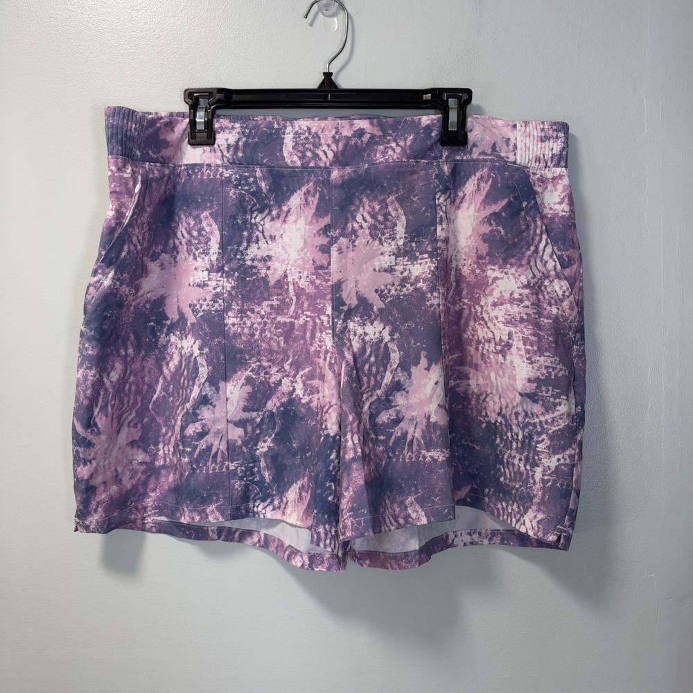 Columbia PFG Womens Purple Tie Dye Hiking Fishing Shorts XL XL7771 Gorpcore